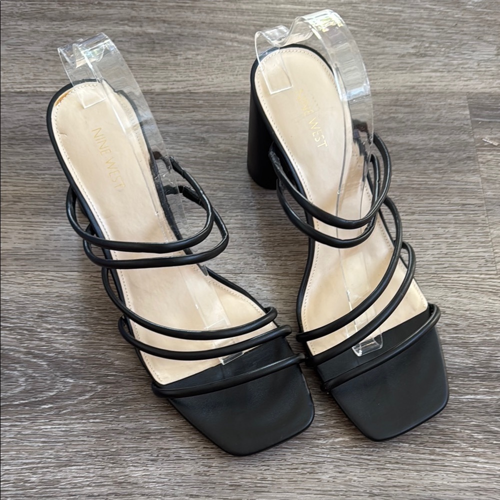 Nine West Black Women's Heels Strappy Sandals